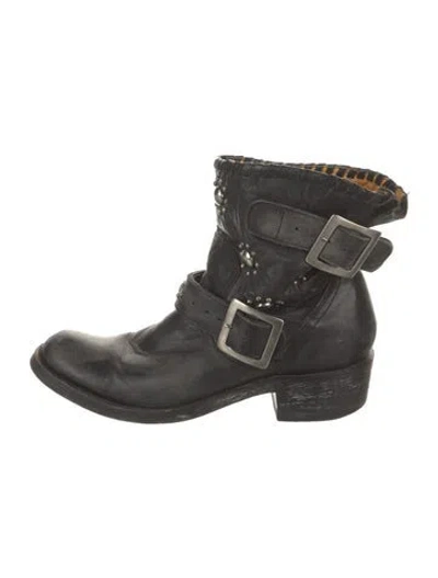 Pre-owned Old Gringo Leather Moto Boots In Black