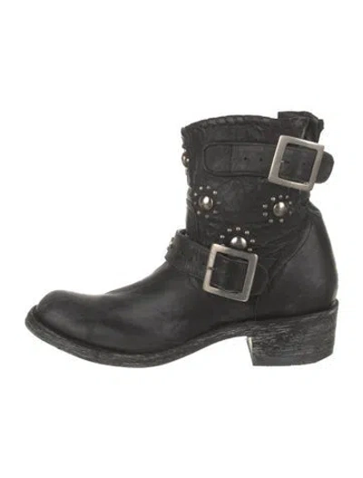 Pre-owned Old Gringo Leather Moto Boots In Black