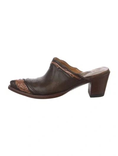 Pre-owned Old Gringo Leather Mules In Brown