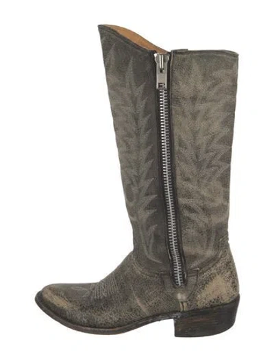 Pre-owned Old Gringo Leather Patterned Western Boots In Black/neutrals