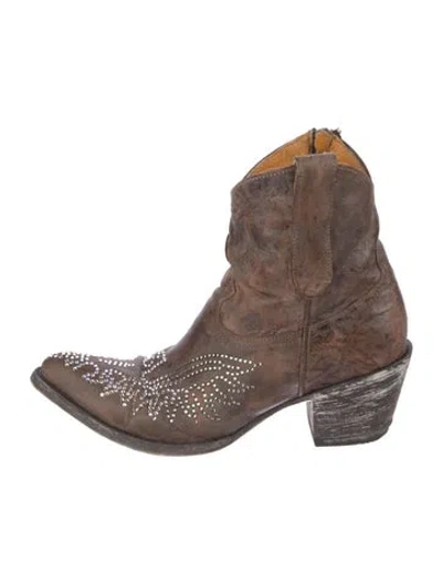 Pre-owned Old Gringo Leather Patterned Western Boots In Brown