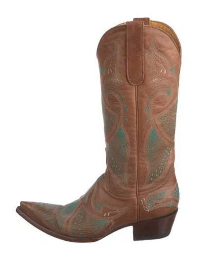 Pre-owned Old Gringo Leather Printed Western Boots