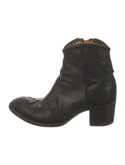 Pre-owned Old Gringo Leather Western Boots In Black