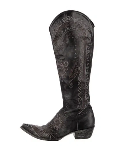 Pre-owned Old Gringo Leather Western Boots In Black