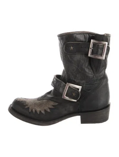 Pre-owned Old Gringo Leather Western Boots In Black