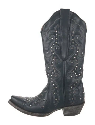 Pre-owned Old Gringo Leather Western Boots In Blue