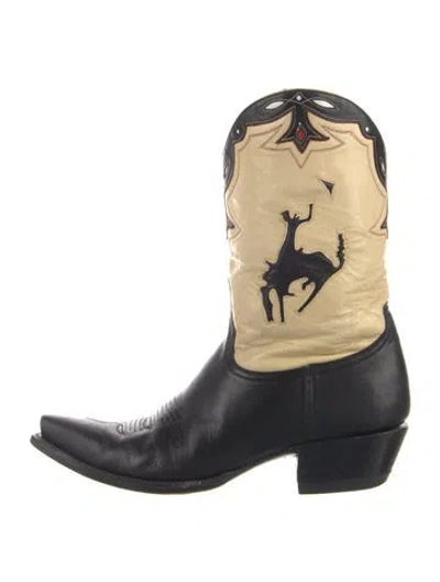 Pre-owned Old Gringo Leather Western Boots In Blue