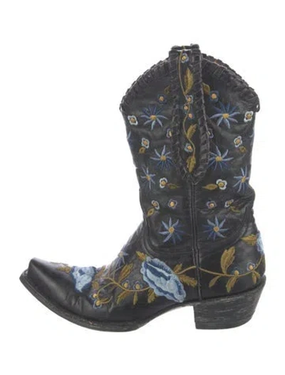 Pre-owned Old Gringo Leather Western Boots In Blue