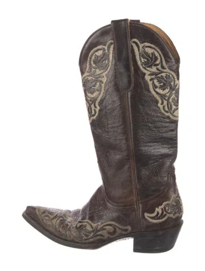 Pre-owned Old Gringo Leather Western Boots In Brown