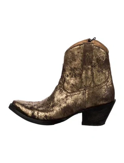Pre-owned Old Gringo Leather Western Boots In Gold