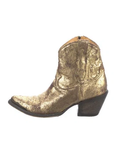 Pre-owned Old Gringo Leather Western Boots In Gold