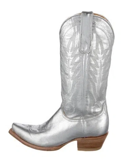 Pre-owned Old Gringo Leather Western Boots In Metallic/silver