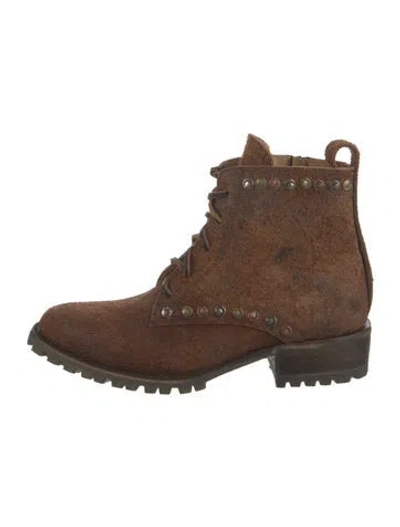 Pre-owned Old Gringo Suede Lace-up Boots In Brown