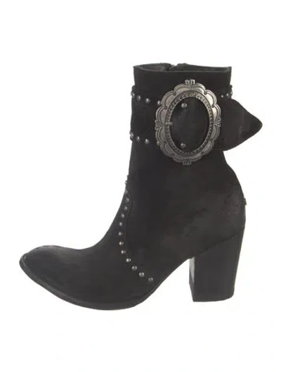 Pre-owned Old Gringo Suede Western Boots In Black