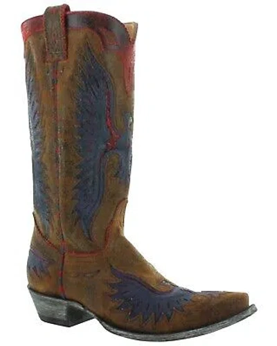 Pre-owned Old Gringo Women's Eagle Western Boot - Snip Toe - L 105-179 In Blue/red