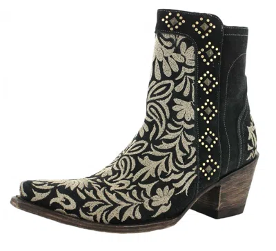 Pre-owned Old Gringo Women's  Black Wink Pointed Toe Short Boot Bl2985-1