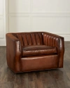 OLD HICKORY TANNERY BERTRAM LEATHER SWIVEL CHAIR