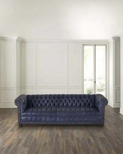 Old Hickory Tannery Esti Leather Tufted Chesterfield Sofa, 93"