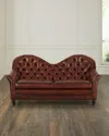 OLD HICKORY TANNERY GANNON TUFTED LEATHER SOFA, 83"