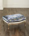 Old Hickory Tannery Jim Ottoman In Blue/gold