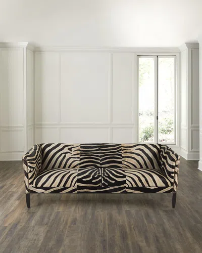 Old Hickory Tannery Julien Zebra-painted Hair On Hide Sofa, 85"