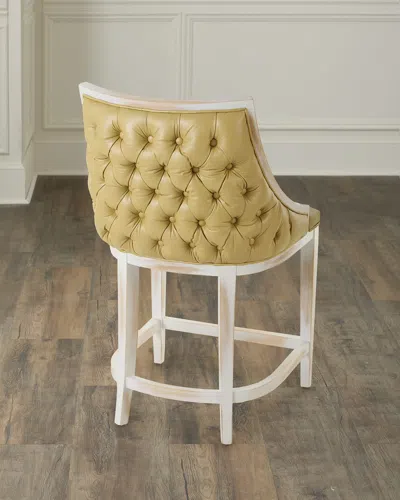 Old Hickory Tannery Kellie Tufted Leather 24" Counter Stool