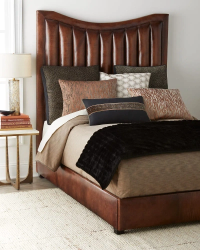 Old Hickory Tannery Keoghan Leather Channel King Bed In Brown