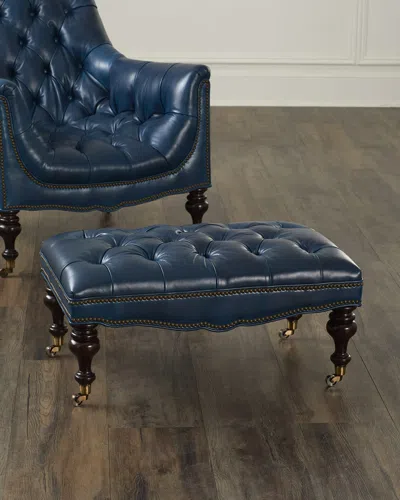 Old Hickory Tannery Sloane Tufted Leather Ottoman