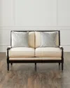 Old Hickory Tannery Spindle Settee 55.5" In White