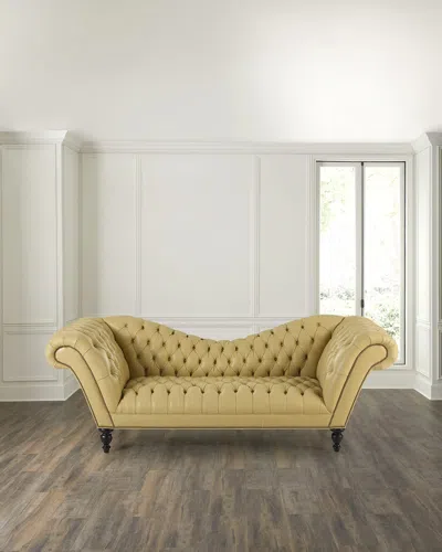 Old Hickory Tannery Talley Tufted Leather Recamier Sofa, 94"