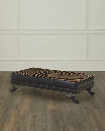 Old Hickory Tannery Zara Hair On Hide Ottoman