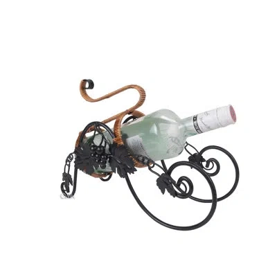 Old Modern Handicrafts 1 Bottle Tabletop Wine Bottle Rack In Black