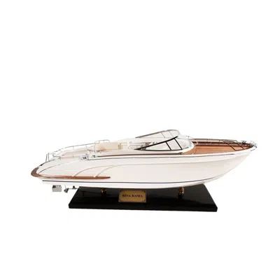 Old Modern Handicrafts 37 In. Italy Rivarama Model Speedboat, Cream