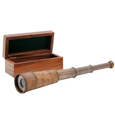 Old Modern Handicrafts Antique Handheld Decorative Telescope In Brass