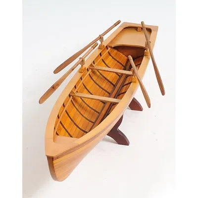 Old Modern Handicrafts Boston Whitehall Tender Model Boat In Brown