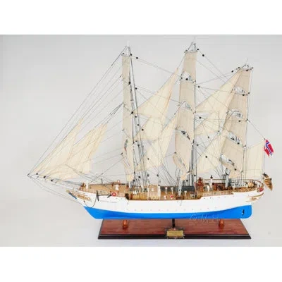 Old Modern Handicrafts Christian Radich Model Ship In Blue;white