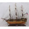 Old Modern Handicrafts Constitution Copper Bottom E. E. Model Boat In Brown