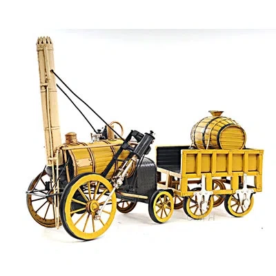 Old Modern Handicrafts Decorative 1829 Stephenson Rocket Steam Locomotive In Yellow