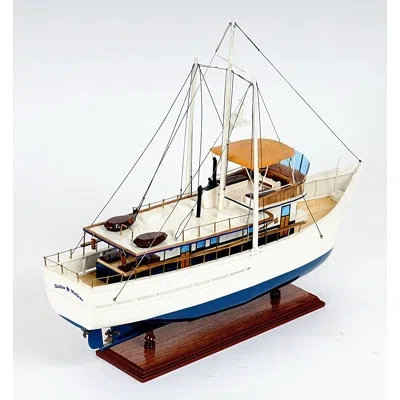 Old Modern Handicrafts Dickie Walker Model Boat In White