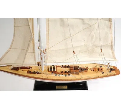 Old Modern Handicrafts Endeavour Model Boat In Brown