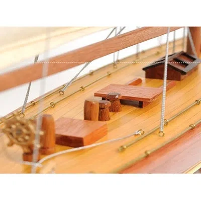 Old Modern Handicrafts Enterprise Sailboat Schooner Yacht Model In Clear