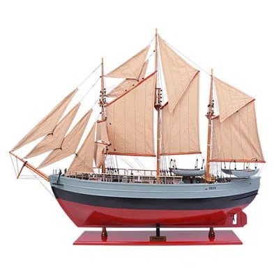 Old Modern Handicrafts Fram Painted Admiral Line Ship Model Medium | Fully Assembled In Clear