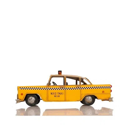 Old Modern Handicrafts Handmade Tin Classic New York City Taxi Model