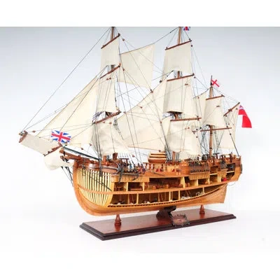 Old Modern Handicrafts Hms Endeavour Open Hull In Natural
