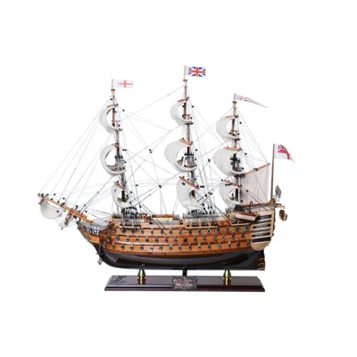Old Modern Handicrafts Hms Victory Limited Edition Full Crooked Sails Model Ship - 100 Count