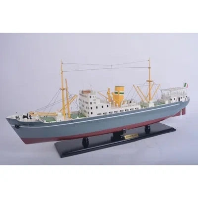 Old Modern Handicrafts Irish Pine Ship Model In Clear