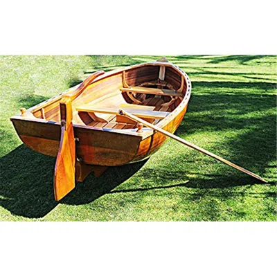 Old Modern Handicrafts Little Bear Wooden Dinghy Model Airplane In Brown