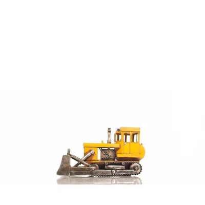 Old Modern Handicrafts Metal Handmade Tin Bulldozer