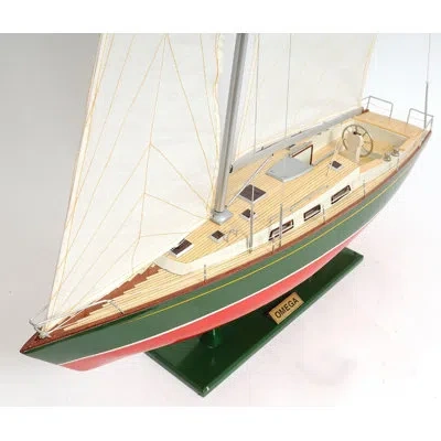 Old Modern Handicrafts Omega Model Boat In Green