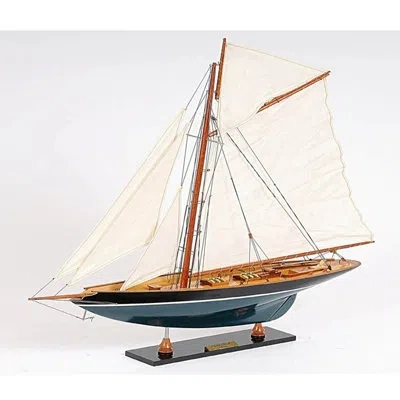 Old Modern Handicrafts Pen Duick Large Sailboat Schooner Yacht Model In Green